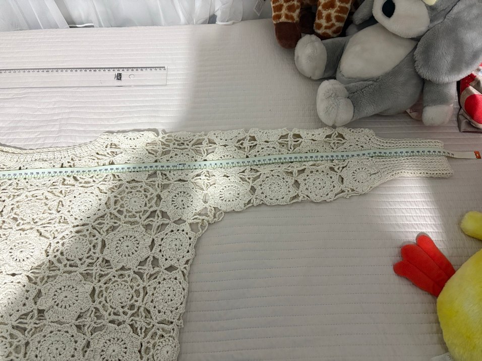 Bohem Tarzı Beyaz Örgü Kadın Kazak - Görsel 4