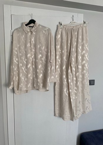 Famelin Ekru Sifon İkili Takim