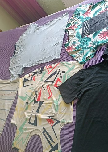 Gri Straplez Erkek Tişört Loose Fit