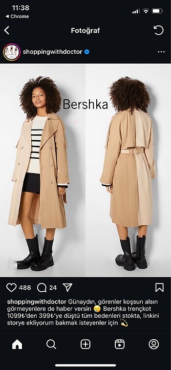 Bershka trençkot