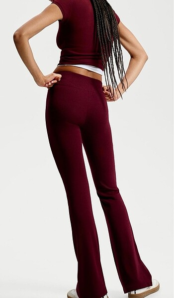m Beden bordo Renk BERSHKA bordo pantolon
