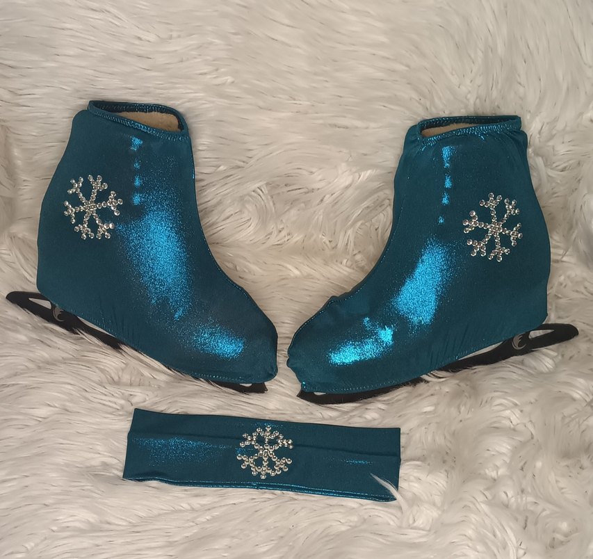 Parlak Turkuaz  Buz Pateni Kılıfı ve Bant - Görsel 2