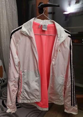 Pembe Fermuarlı Adidas Spor Ceket