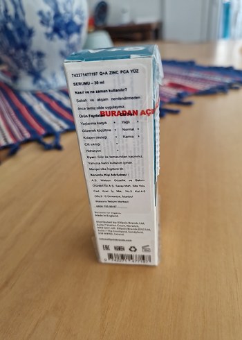 Q+A Zinc PCA Yüz Serumu - Görsel 3