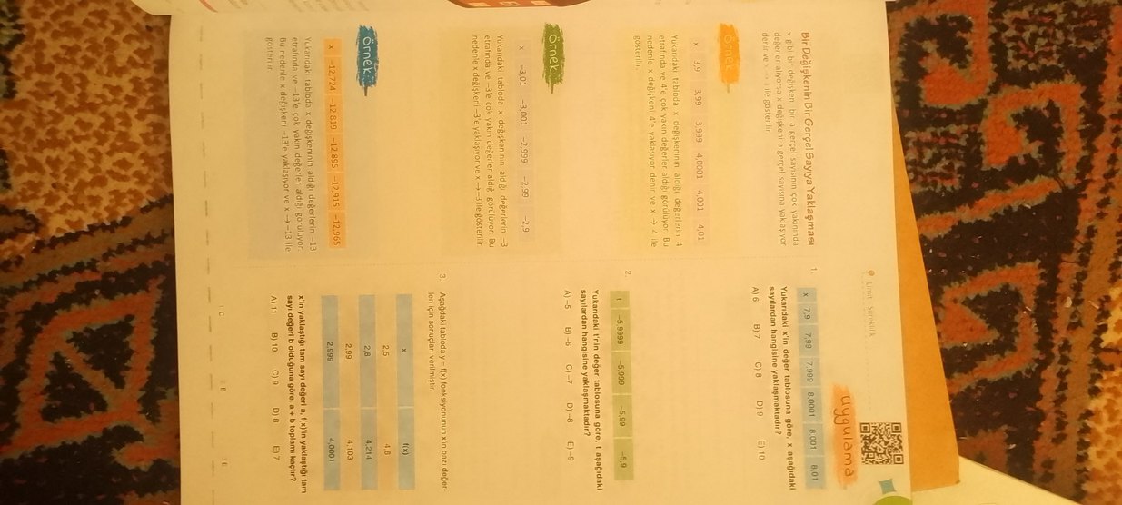ayt matematik kafa dengi yayınları limit-türev-integral - Görsel 5