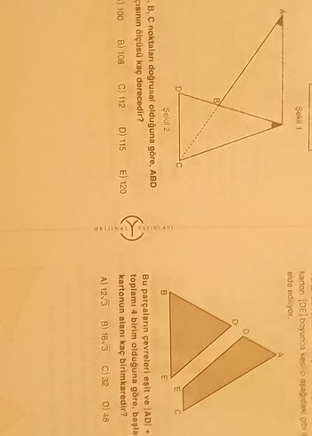 Orijinal Geometri Çözümlü Denemeleri Kitabı - Görsel 4