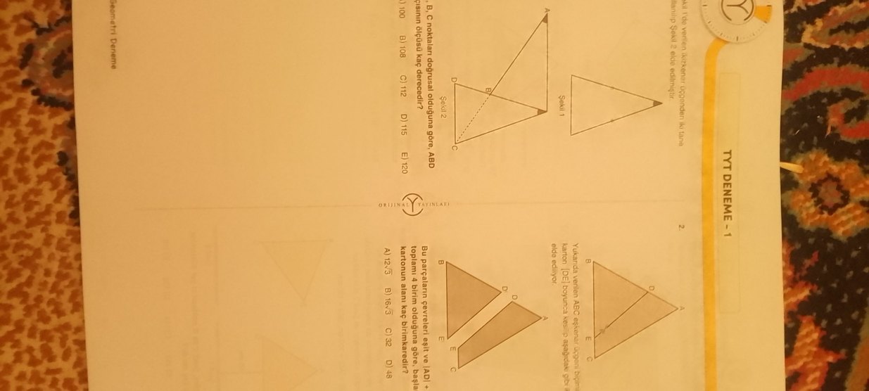 Orijinal Geometri Çözümlü Denemeleri Kitabı - Görsel 4