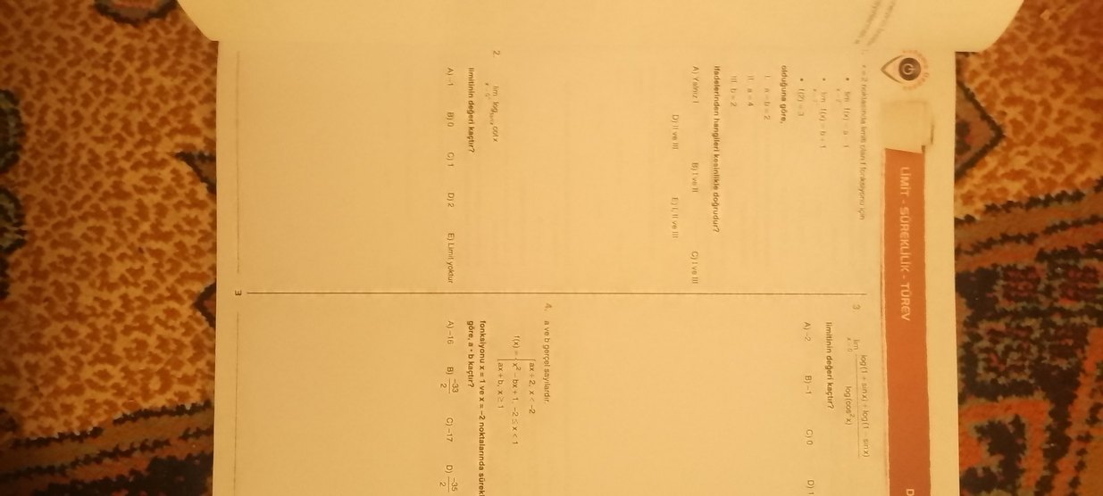 limit-türev acil yayınları ayt matematik - Görsel 3