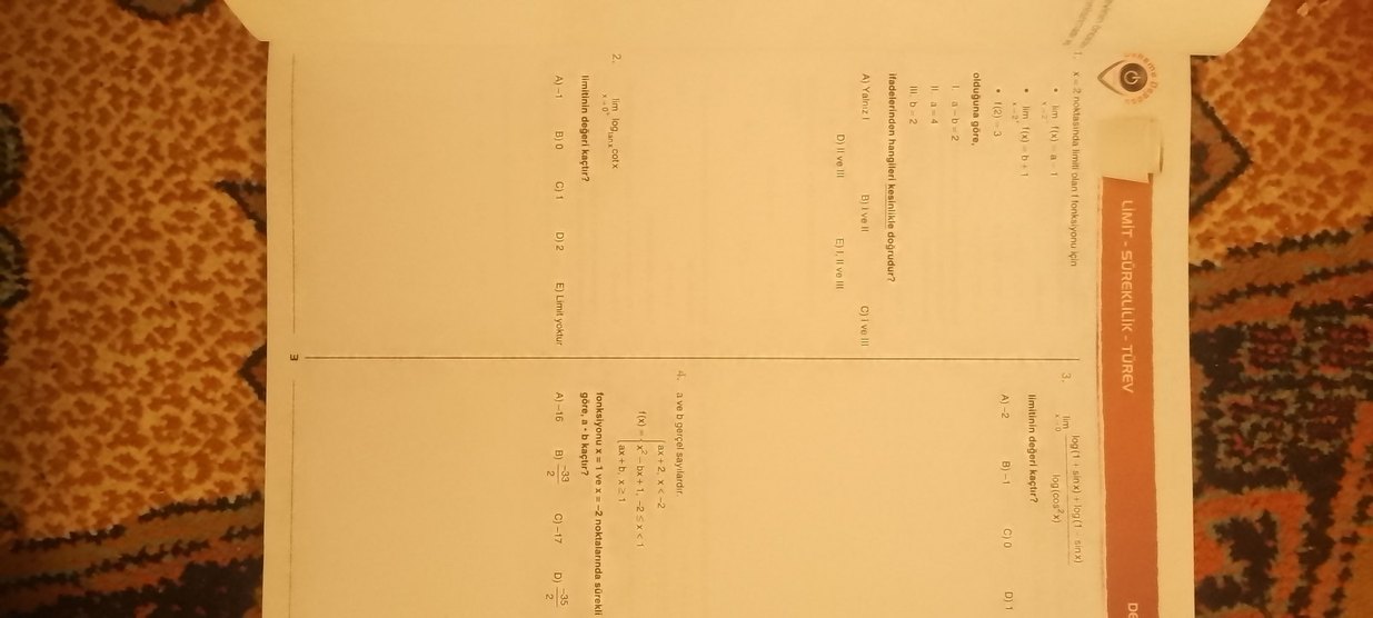 limit-türev acil yayınları ayt matematik - Görsel 4