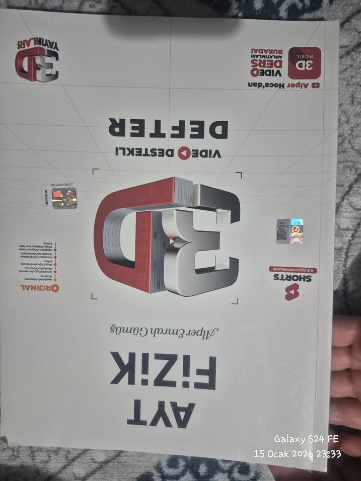 3D AYT Fizik Soru Bankası yeni basım - Görsel 2