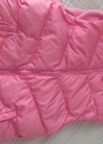 Kız Çocuk Pembe Fermuarlı Yelek