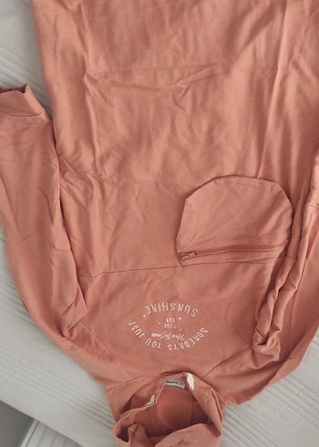 Pembe Hamile Uzun Kollu Sweatshirt elbise