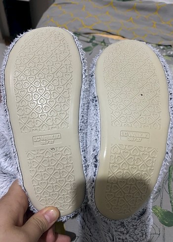 Kızlar için Gri Örgü Sıcak Ev Terliği - Görsel 6