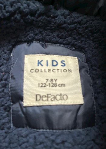 Çocuk lacivert  Kapüşonlu Sıcak Mont - Görsel 3