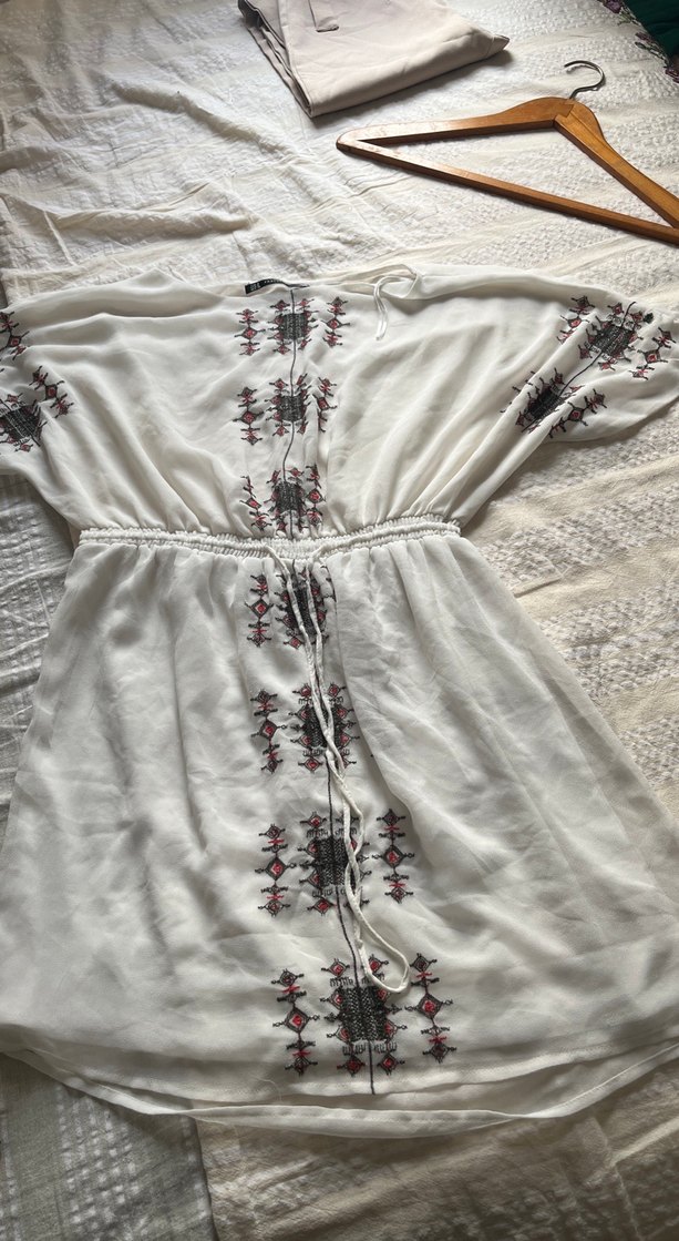 Nakışlı Bohem plaj elbisesi - Görsel 4