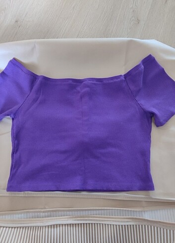 BSL FASHION Mor Crop Tişort