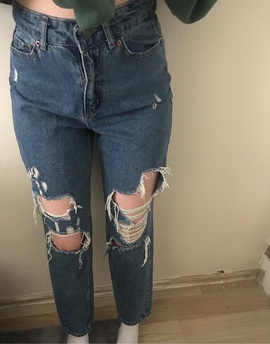 Yırtık mom jean