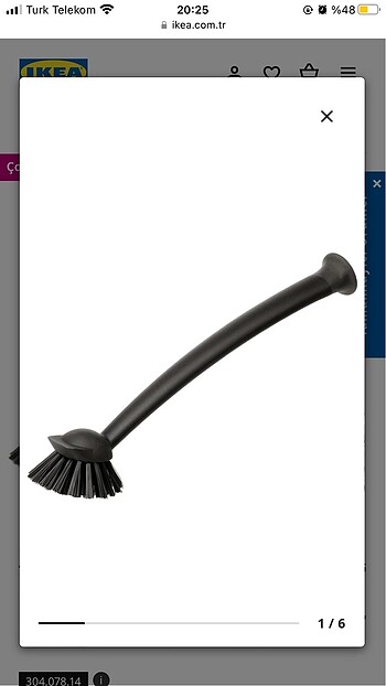 RINNIG siyah 29 cm bulaşık fırçası