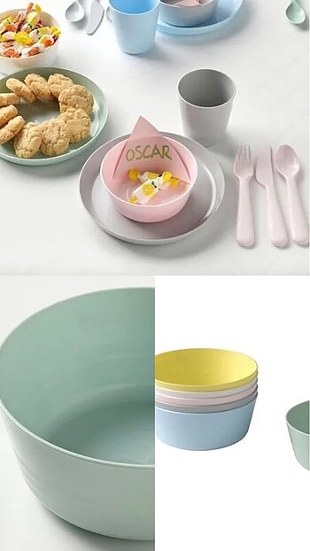 KALAS pastel tonlar çocuk kase seti