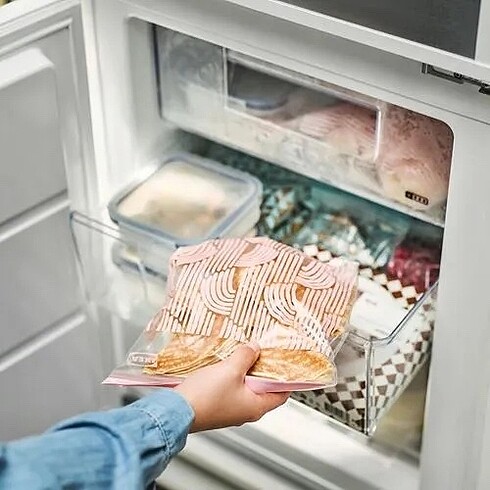 Beden ISTAD uçuk pembe 2.5 lt kilitlenebilir buzdolabı poşeti