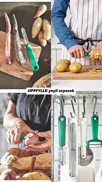 Ikea UPPFYLLD yeşil soyacak