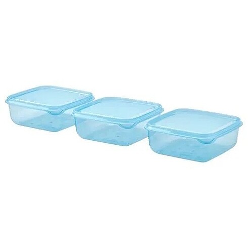 Beden mavi Renk PRUTA mavi 0,6 lt plastik saklama kabı seti