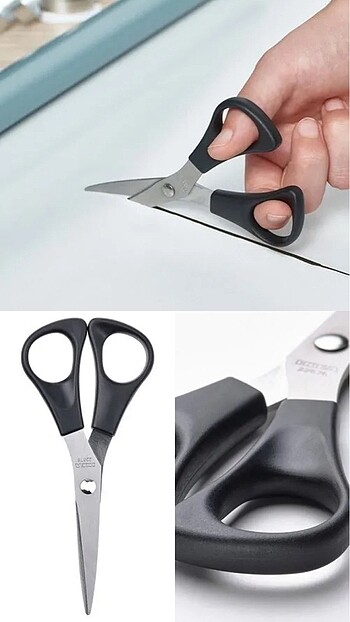 MÅNÖGA paslanmaz çelik-siyah 14 cm mutfak makası