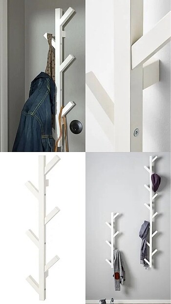 TJUSIG beyaz 78 cm duvar askısı