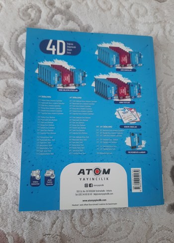 Beden Renk TYT Kimya Soru Bankası 4D Atom Yayıncılık