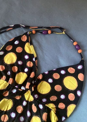 American Vintage vintage puantiyeli boncuklu askili bluz