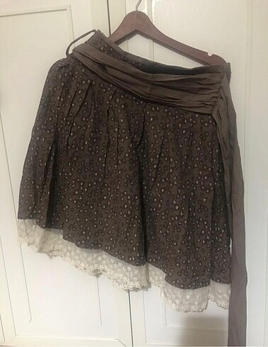 fairycore vintage leopar dantelli etek