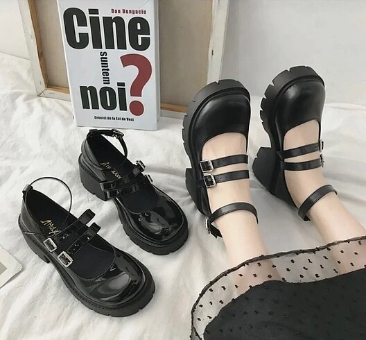 Killstar üc bantli oxford mary jane ayakkabi