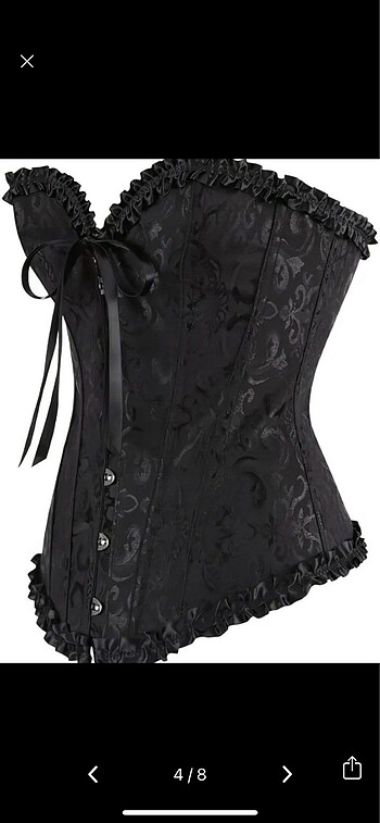 s Beden siyah Renk gotic victorian siyah dantel desen korse