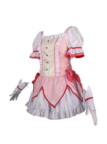 Hello Kitty madoka magica madoka kaneme cosplay anime kostum set