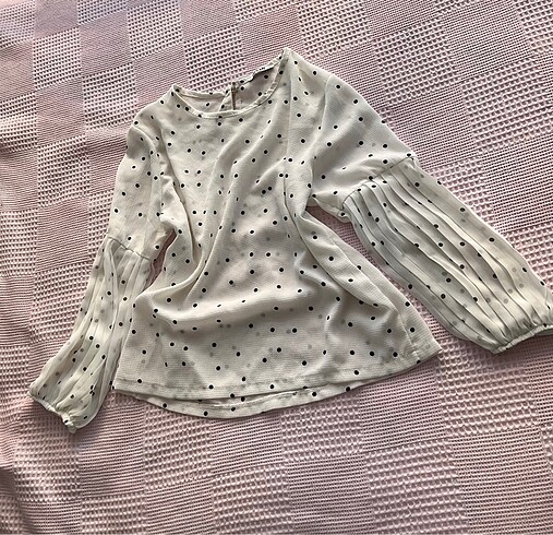 lolita american vintage puantiyeli bluz