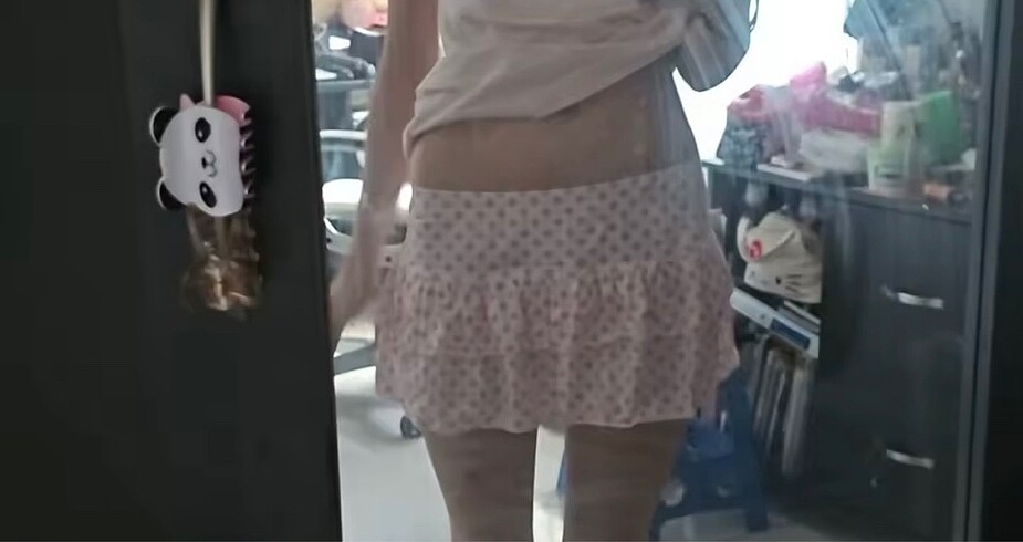 s Beden cutecore puantiyeli mini etek