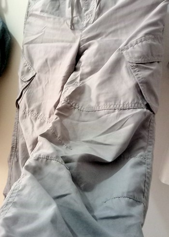 LC Waikiki Gri Keten Bol Kesim kargo eşofman çocuk Pantolon