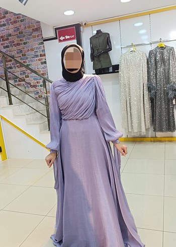 Zara Uzun, Mor, Dökümlü Kadın Elbise