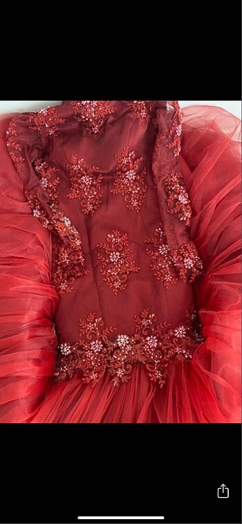 Balık model dantelli tuvalet abiye - Görsel 4