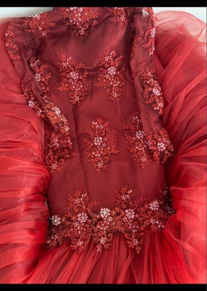 Balık model dantelli tuvalet abiye - Görsel 4