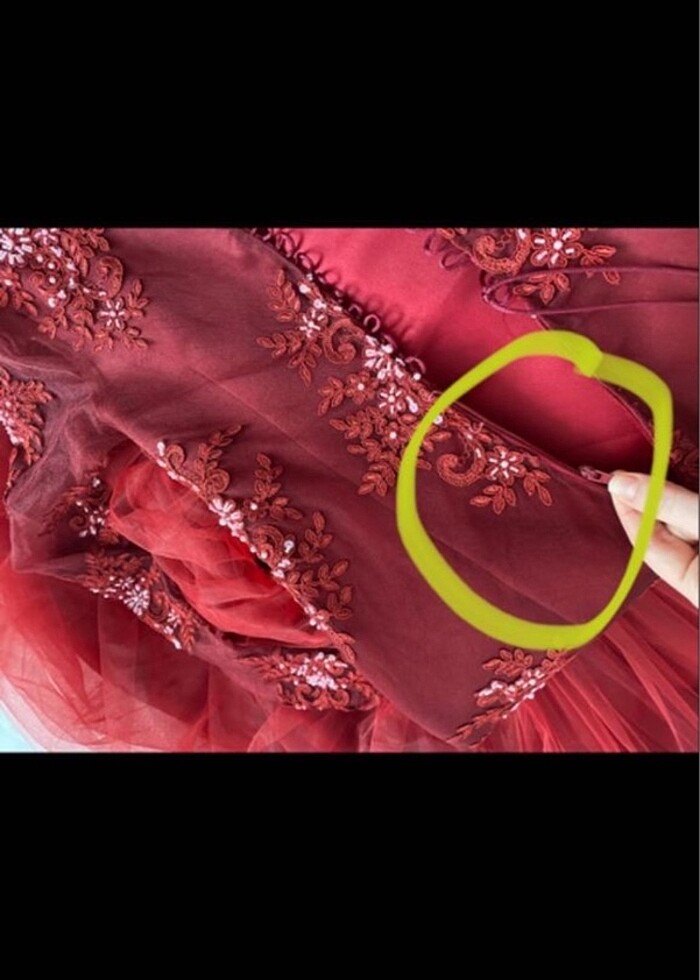 Balık model dantelli tuvalet abiye - Görsel 5