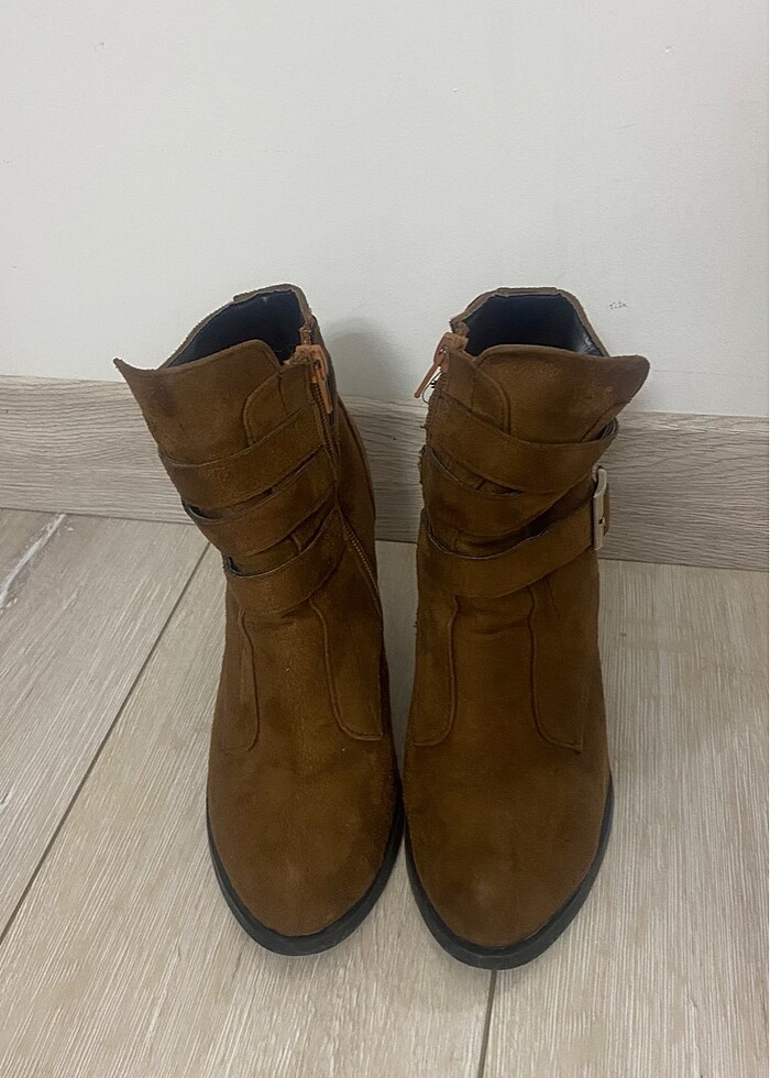 Taba rengi kovboy topuklu bot - Görsel 2