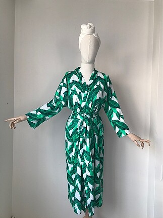 Yaprak desenli kimono