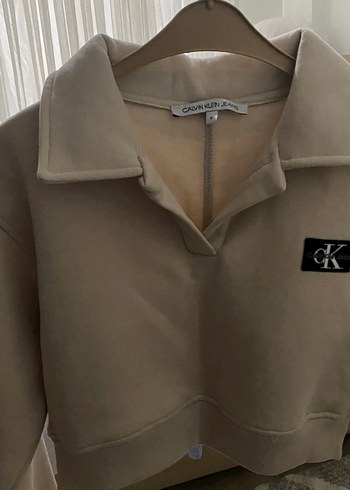 Calvin Klein Bej Calvin Klein Polo Sweatshirt