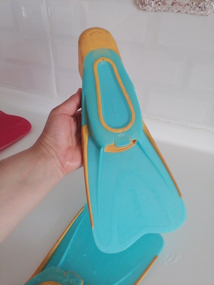 Erkek Mavi Kauçuk dalış Paleti - Görsel 2