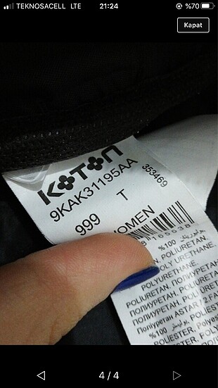  Beden Koton bel çantası