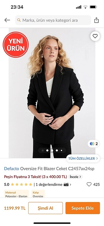 Blazer ceket
