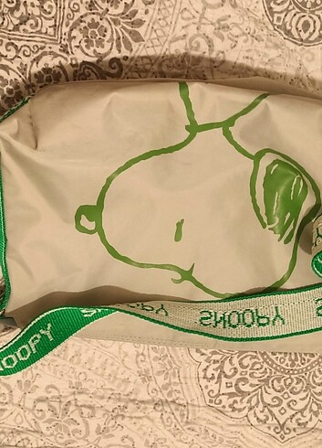 Beden yeşil Renk Snoopy çapraz çanta