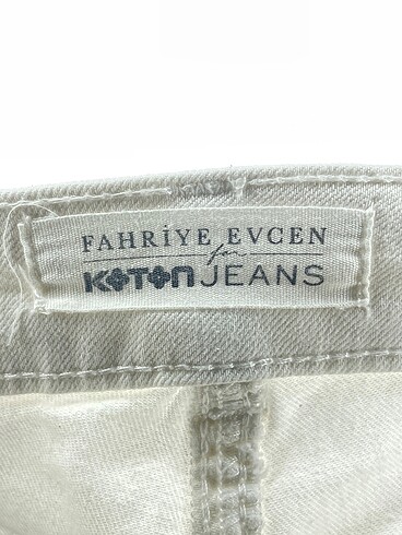universal Beden beyaz Renk Koton Jean / Kot %70 İndirimli.