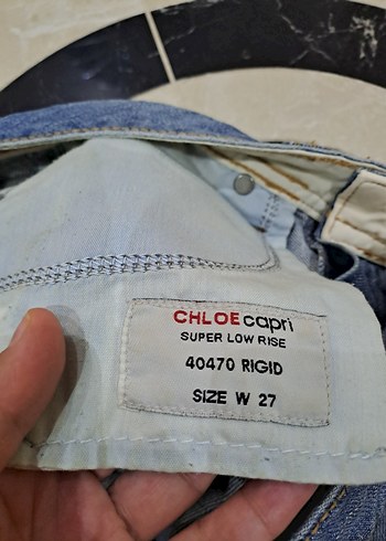 27 Beden Kadın Mavi Kapri Kot Pantolon